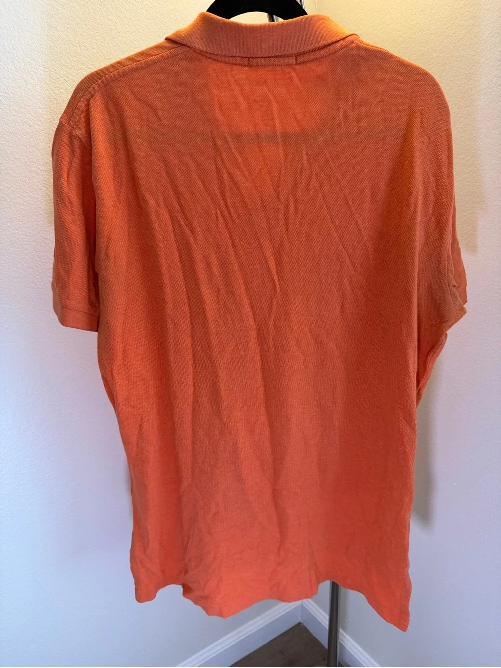Ralph Lauren Orange Polo with Blue Pony Embroidery